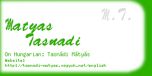 matyas tasnadi business card